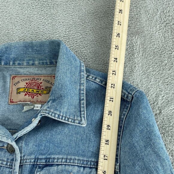 The Territory Ahead Denim Jacket L 100% Cotton Button-Front  Blue  0668 - Picture 4 of 7
